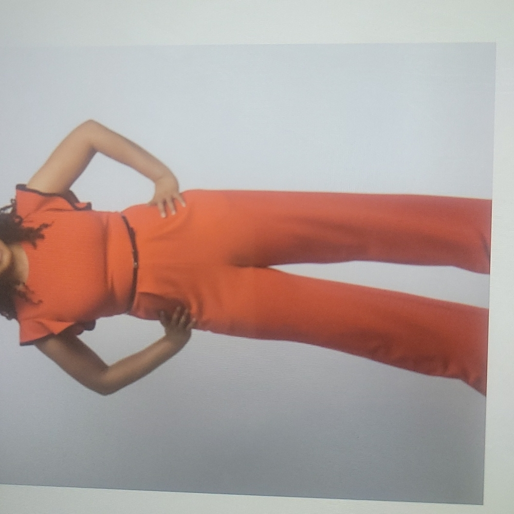 calvin Klein red jumpsuit